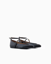 Pointed toe ballerinas with straps
