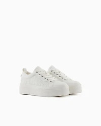 ALL OVER EMBOSSED LOGO SNEAKERS