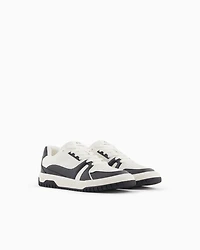Sneakers with contrasting inserts