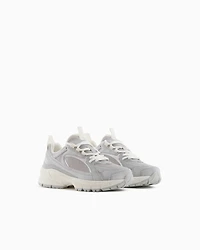 Armani Exchange - Sneakers, Woman, Silver, Size: