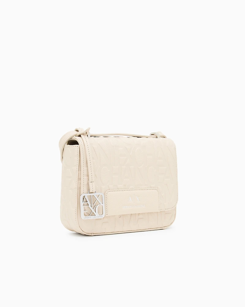 Allover logo shoulder bag