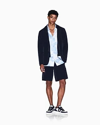 Stretch nylon hooded jacket