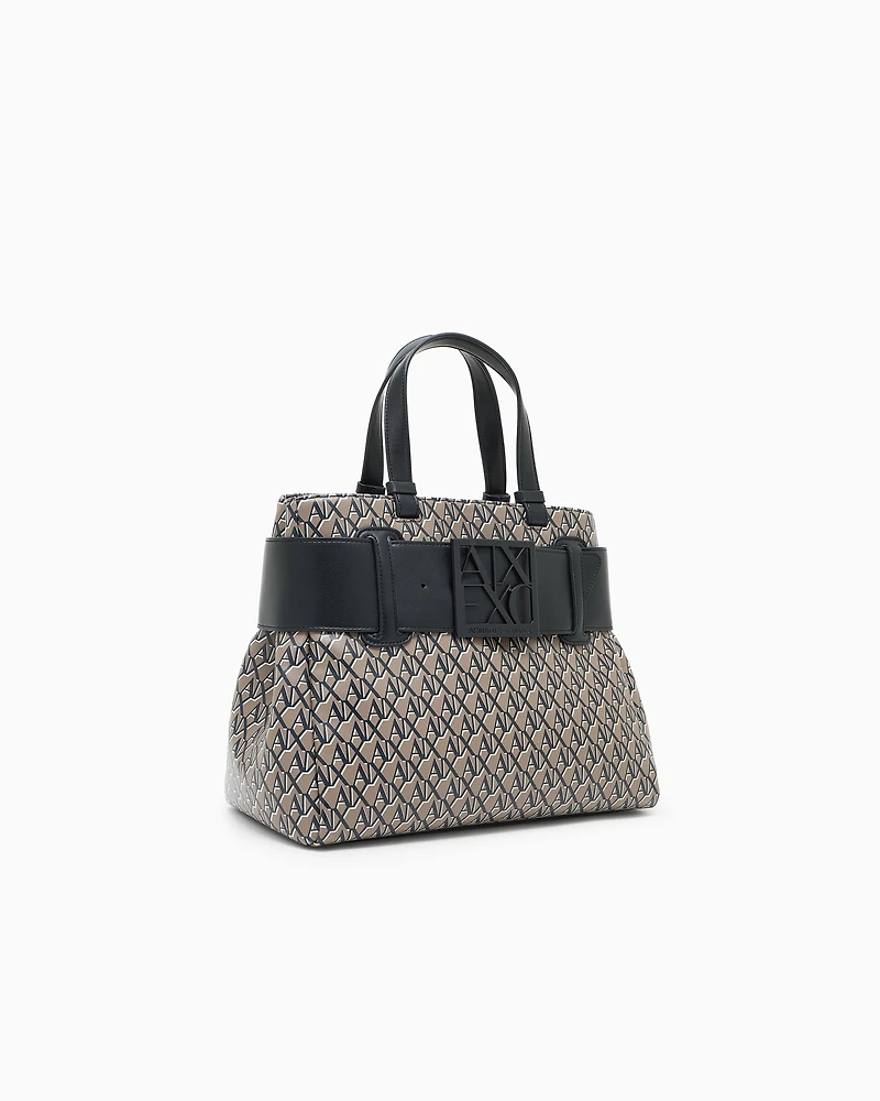 Handbag with allover logo