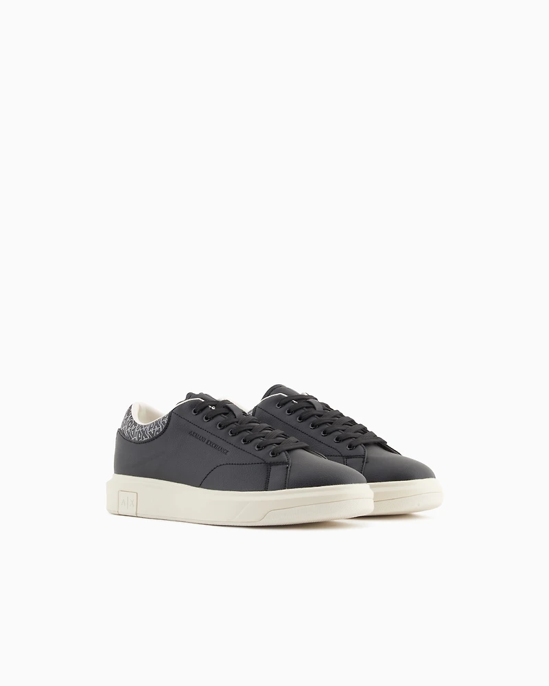Armani Exchange - Sneakers with detail on the back, Man, White, Size: 8