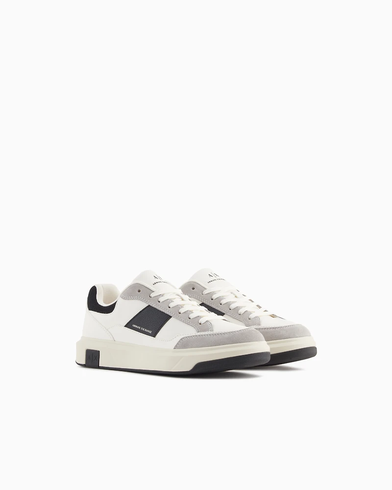 Sneakers with contrasting inserts