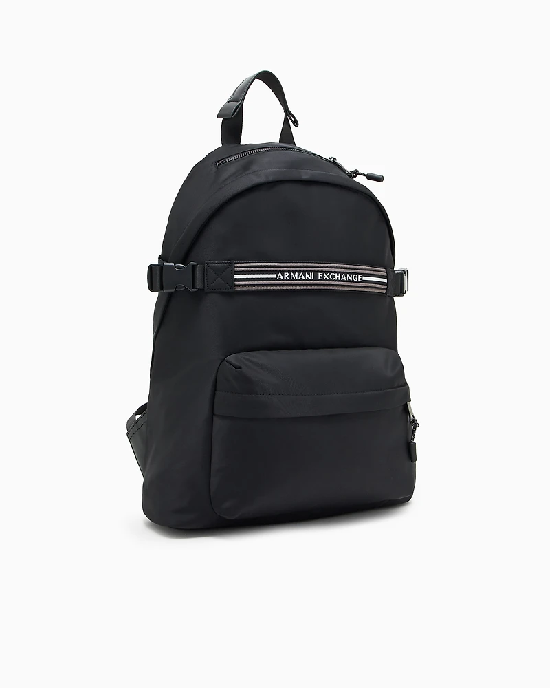 Backpack with logo stripe