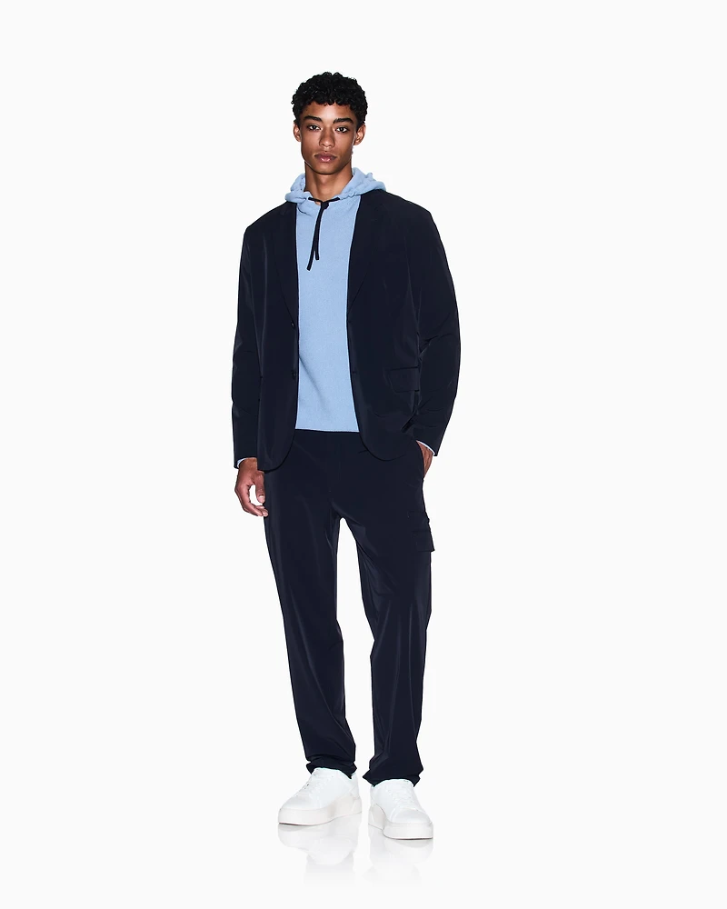 Rice stitch hooded sweater