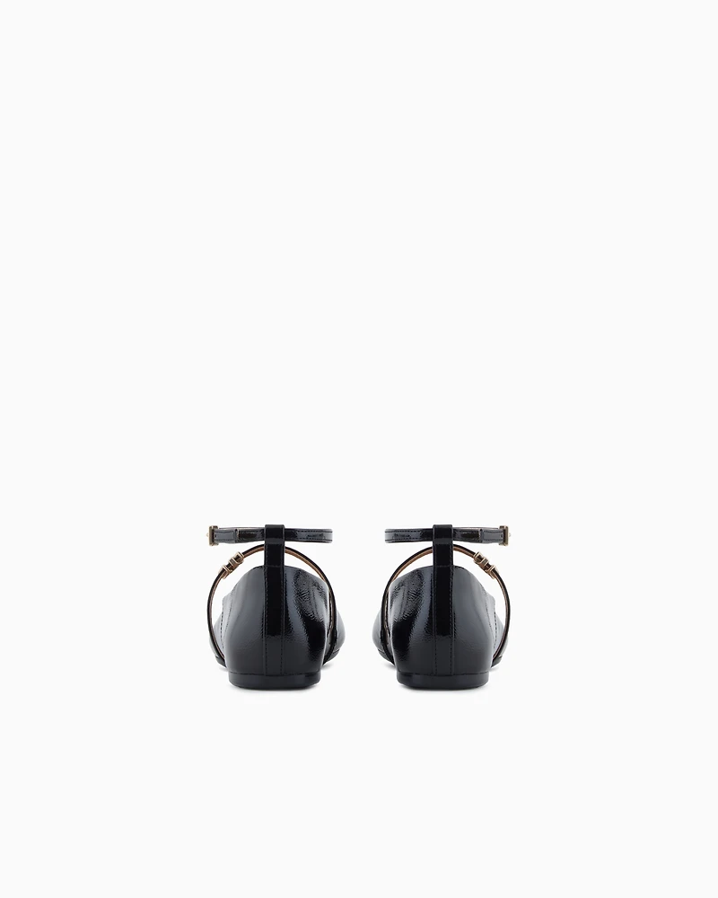Pointed toe ballerinas with straps