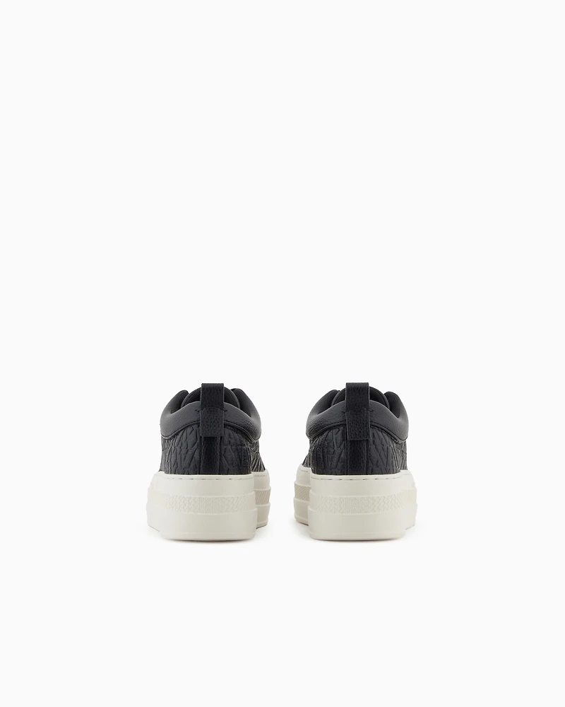 ALL OVER EMBOSSED LOGO SNEAKERS