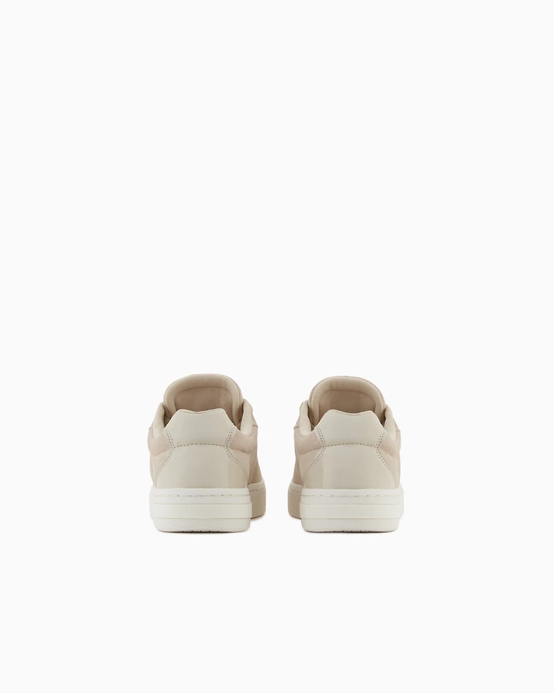 Leather sneakers with embossed details