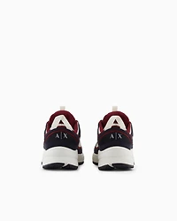 Armani Exchange - TECHNICAL FABRIC CHUNKY SNEAKERS, Man, Blue, Size: