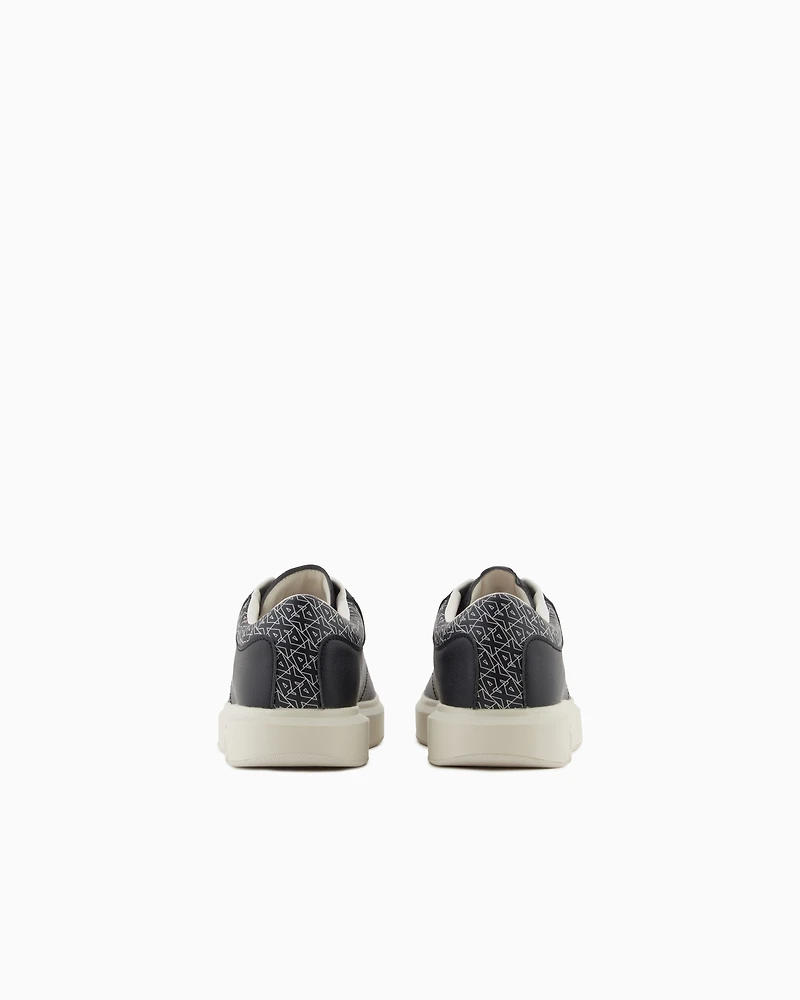 Armani Exchange - Sneakers with detail on the back, Man, White, Size: 8
