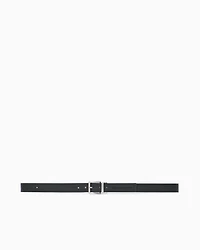 Leather belt with logo