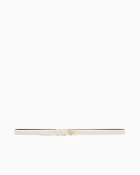 Reversible belt with gold logo