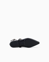 Pointed toe ballerinas with straps