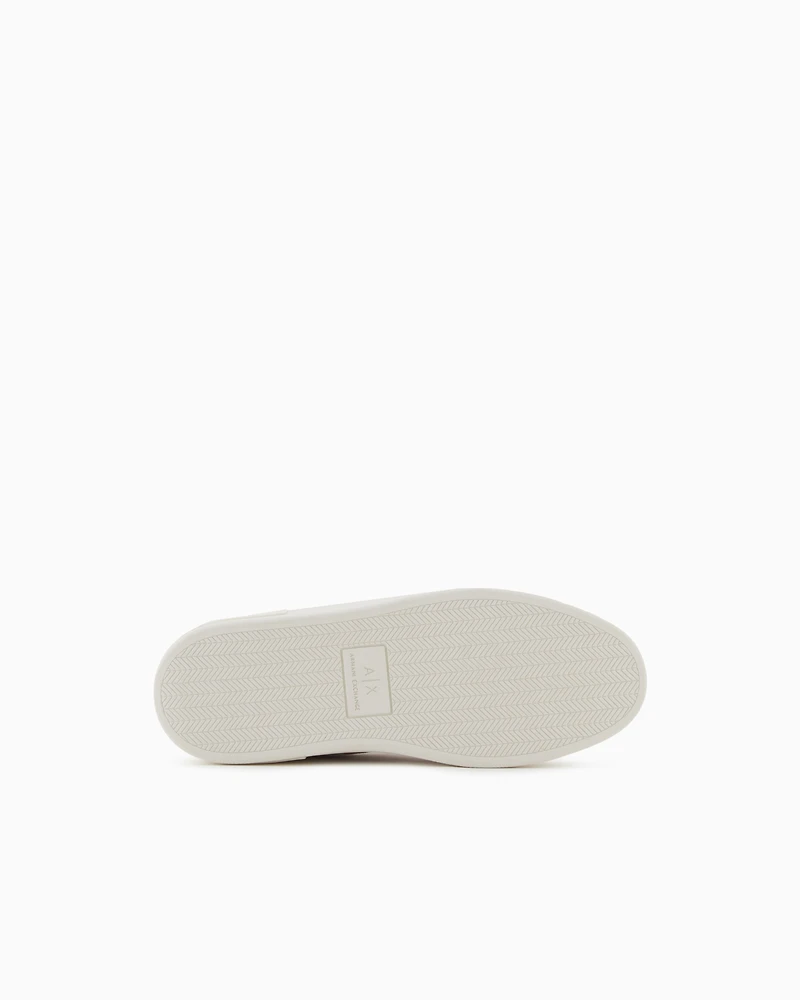Leather sneakers with embossed details