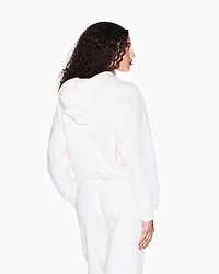 Armani Exchange - HOODED LOGO SWEATSHIRT, Woman, White, Size: