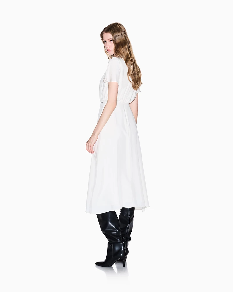 Armani Exchange - Midi Dresses, Woman, White, Size: