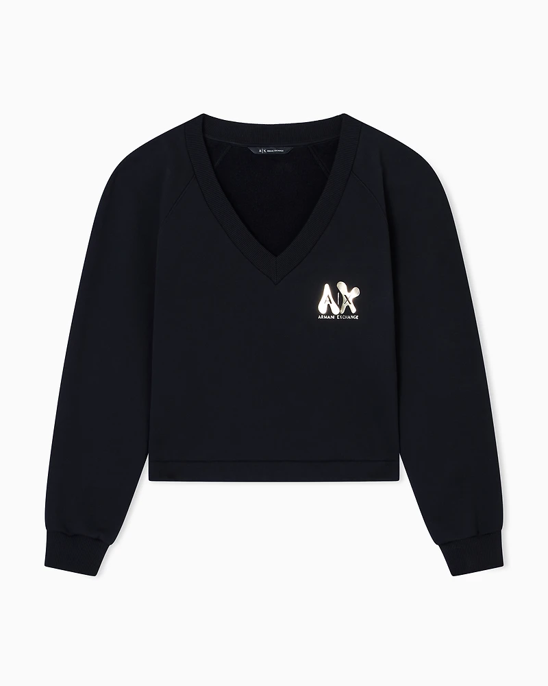 Armani Exchange - Sweatshirts without Hood, Woman, Black, Size: