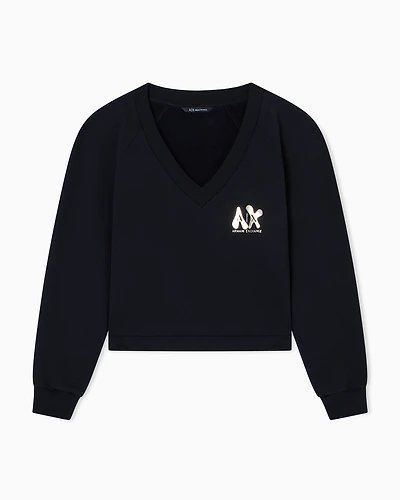 Armani Exchange - Sweatshirts without Hood, Woman, Black, Size: