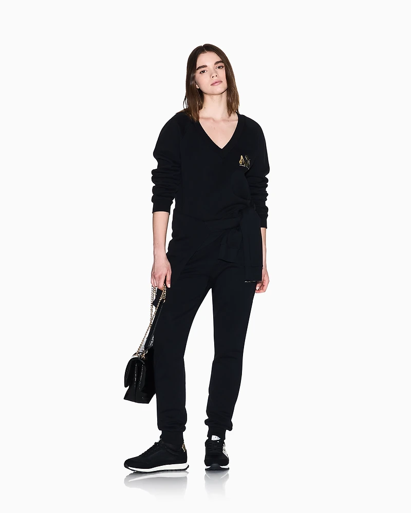 Armani Exchange - Sweatshirts without Hood, Woman, Black, Size: