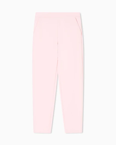 Emporio Armani - ASV Valentine’s Day capsule collection double-jersey trousers, Woman, Pink, Size: