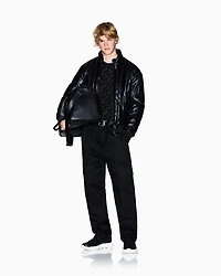 Full zip jacket shiny fabric