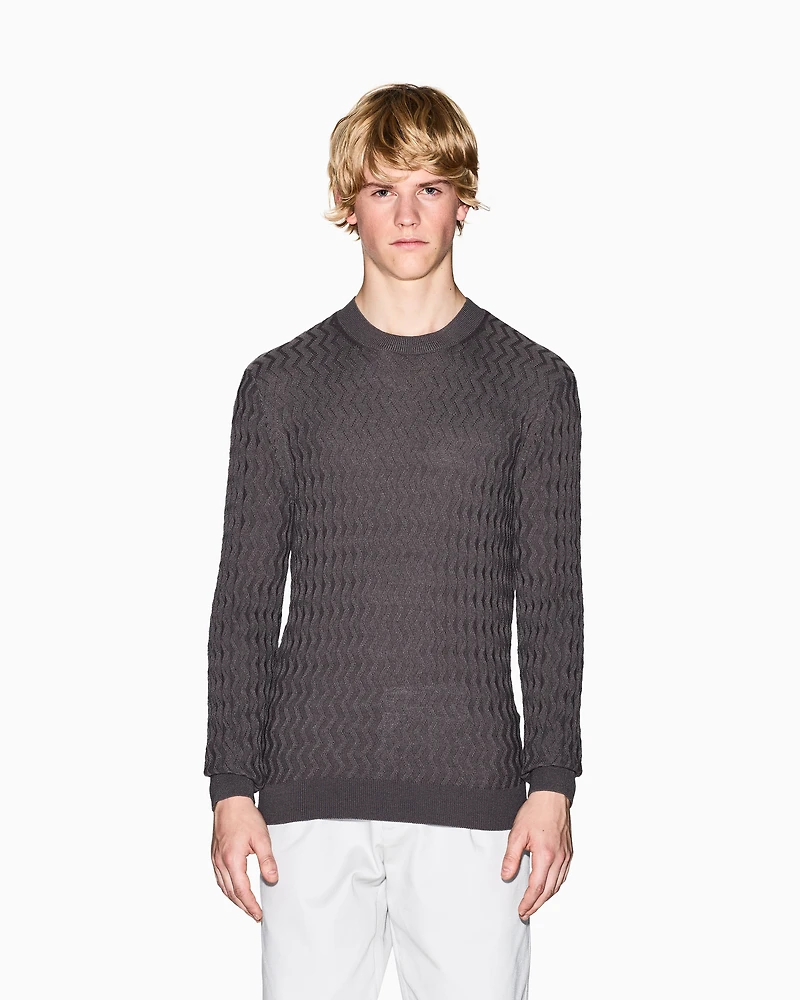 WAVY RIBBED SWEATER