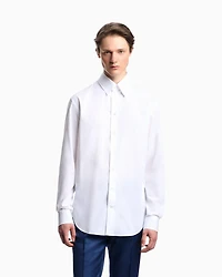 Emporio Armani - Cotton poplin shirt, Man, White, Size: 36