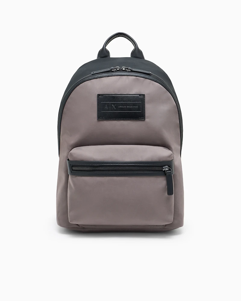 Two-tone backpack with logo