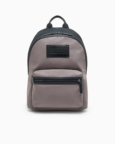 Two-tone backpack with logo