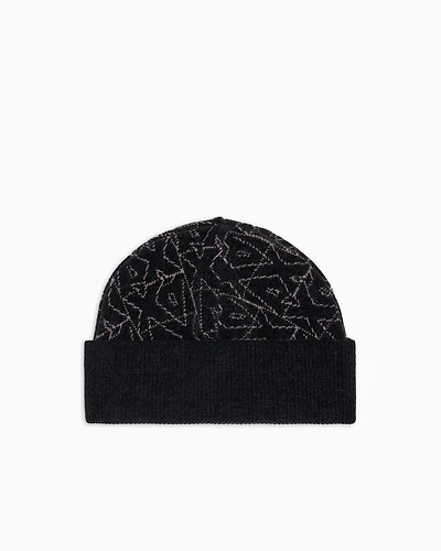Beanie hat with allover logo