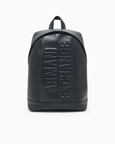 Backpack with embossed logo