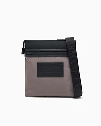Two-tone shoulder bag with logo