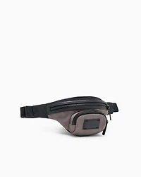 Two-tone bum bag with logo