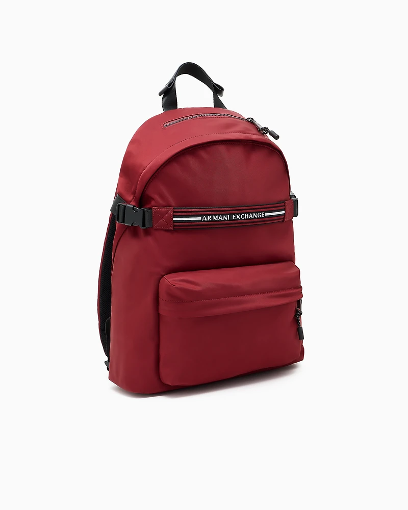 Backpack with logo stripe