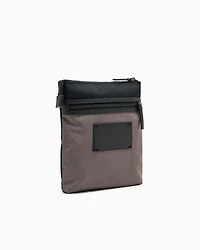 Two-tone shoulder bag with logo