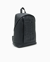 Backpack with embossed logo