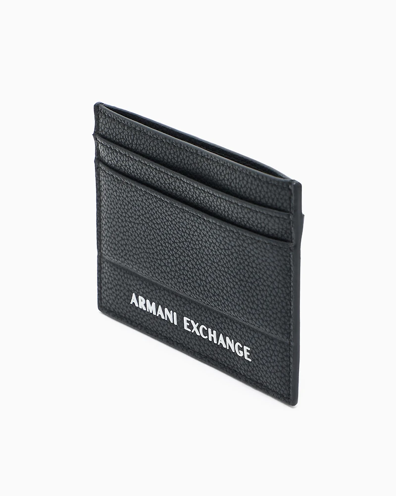 Armani Exchange - Card holder in garnet material, Man, Black, Size: TU
