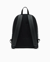 Backpack with monogram and stripes