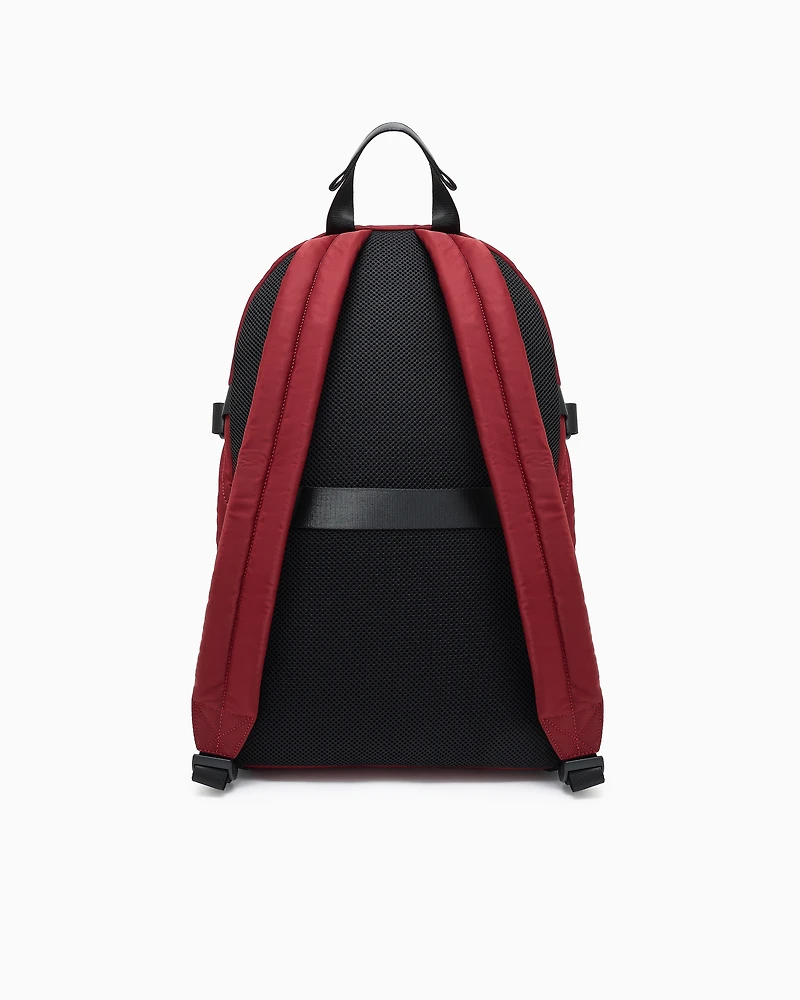Armani Exchange - Backpack with logo stripe, Man, Burgundy, Size: TU
