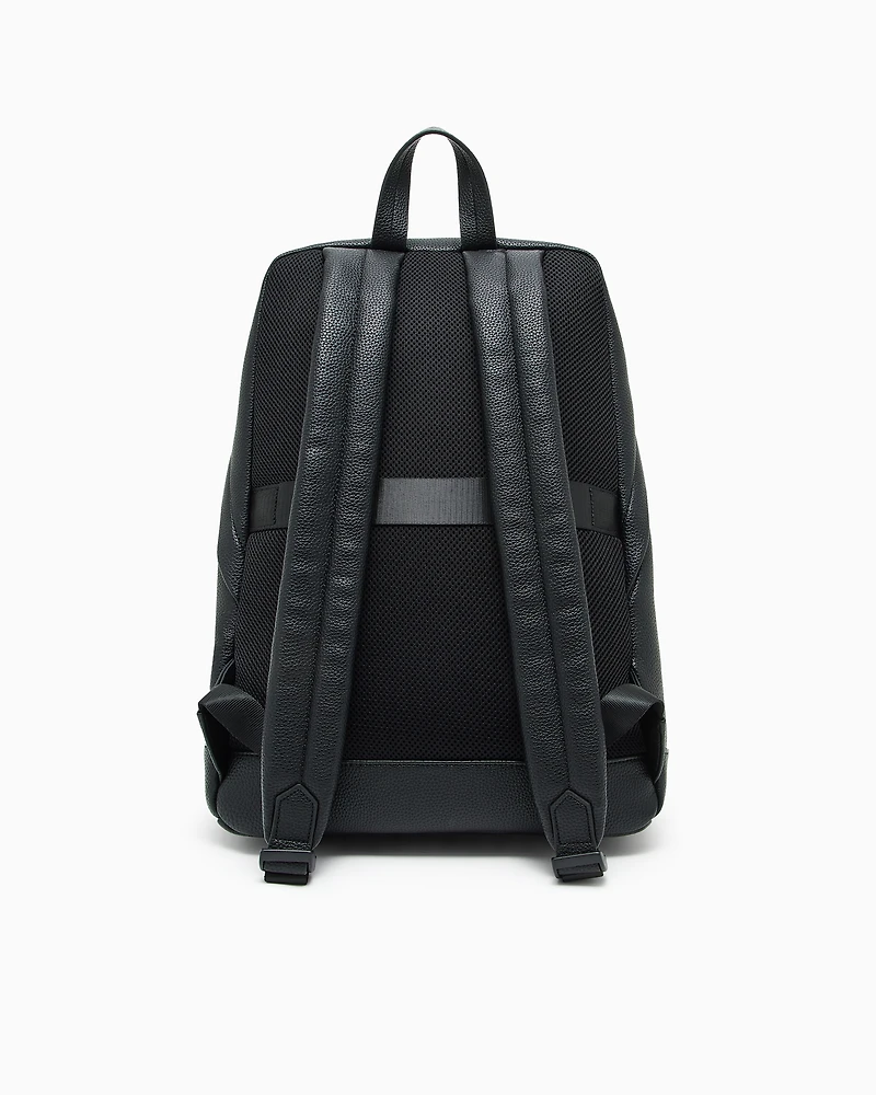 Backpack with embossed logo