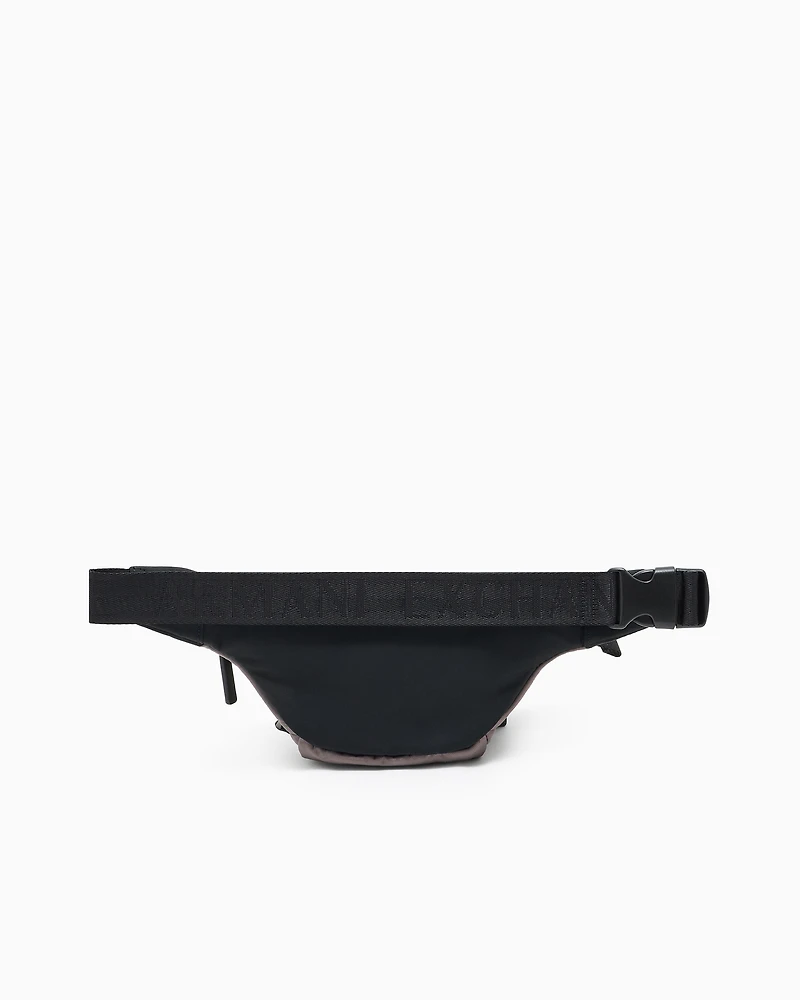 Two-tone bum bag with logo