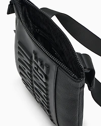 Shoulder bag with embossed logo