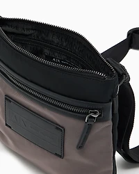 Two-tone shoulder bag with logo