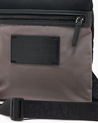 Two-tone shoulder bag with logo