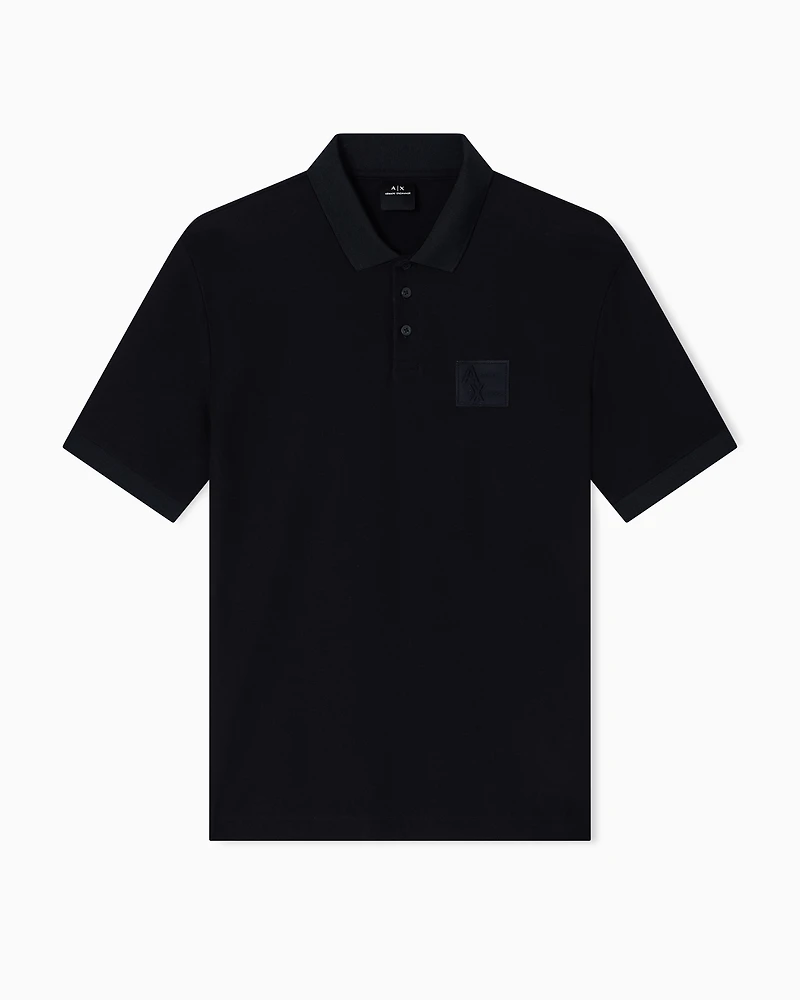 Regular fit polo shirt with patch
