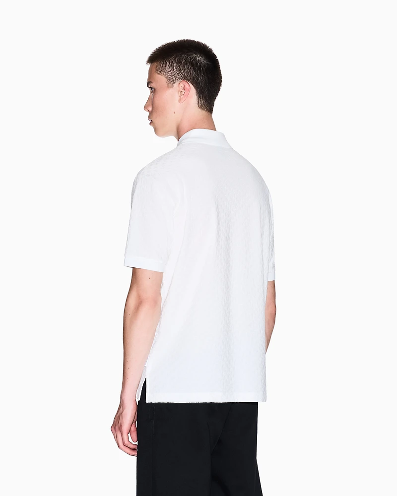 Regular fit polo shirt with allover logo