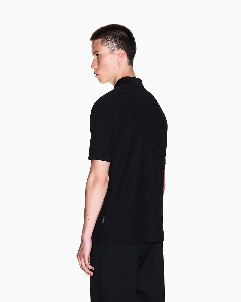 Regular fit polo shirt with allover logo