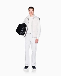 Armani Exchange - Full zip sleeveless down jacket, Man, White, Size: